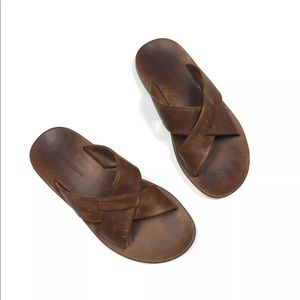 Frye Brent Cross Strap Sandals Cognac 10.5